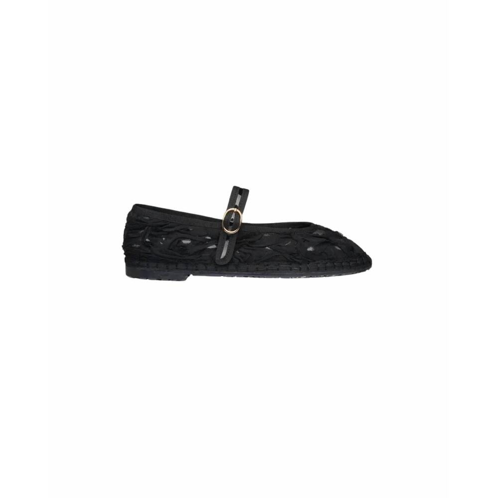NEW FLABELUS women's pierre lace mary jane shoes in black
